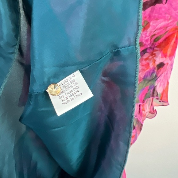 JOHNNY WAS Size M • Buy Visions Long Sleeve Pink Floral Mini Dress. - Picture 4 of 5